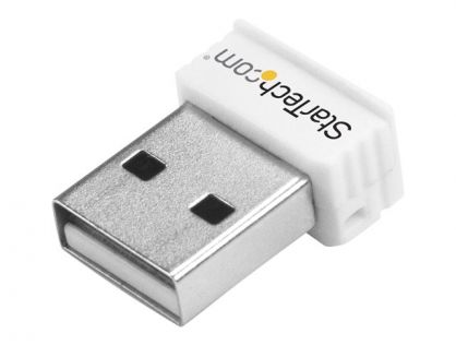 StarTech.com USB 150Mbps Mini Wireless N Network Adapter - 802.11n/g 1T1R USB WiFi Adapter - White USB Wireless Adapter - Wireless NIC (USB150WN1X1W) - network adapter - USB 2.0