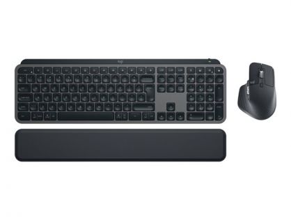 Logitech MX Keys S Combo - keyboard and mouse set - QWERTY - Portuguese - graphite - with Palm Rest Input Device