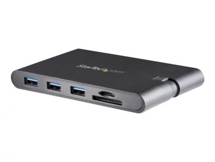 StarTech.com USB C Multiport Adapter, USB Type-C Mini Dock with HDMI 4K or 1080p VGA Video, 100W PD Passthrough, 3x USB 3.0, Gigabit Ethernet, SD & MicroSD Card Reader, USB 3.0 Adapter - USB C HDMI Travel Dock (DKT30CHVSCPD) - docking station - USB-C - HD