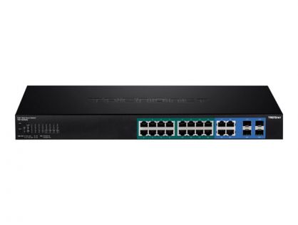 TRENDnet TPE 1620WS 16-Port Gigabit Web Smart PoE+ Switch - switch - 16 ports - Managed - rack-mountable - TAA Compliant