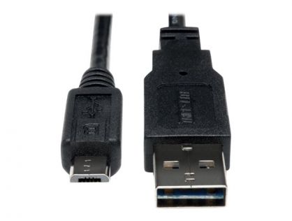 Eaton Tripp Lite Series Universal Reversible USB 2.0 Cable (Reversible A to 5Pin Micro B M/M), 3 ft. (0.91 m) - USB cable - Micro-USB Type B to USB - 91 cm