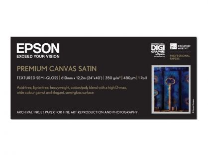 Epson PremierArt Water Resistant Canvas - canvas paper - glossy - 1 roll(s) - Roll A1 (61.0 cm x 12.2 m) - 350 g/m²