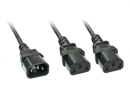 2M Y EXTENSION CBL IEC C14 TO 2 X IEC C13