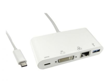 Cables Direct - docking station - USB-C - DVI - 1GbE