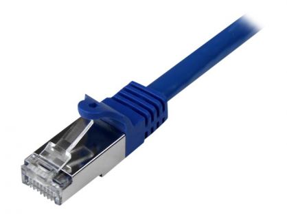 StarTech.com 2m CAT6 Ethernet Cable, 10 Gigabit Shielded Snagless RJ45 100W PoE Patch Cord, CAT 6 10GbE SFTP Network Cable w/Strain Relief, Blue, Fluke Tested/Wiring is UL Certified/TIA - Category 6 - 26AWG (N6SPAT2MBL) - patch cable - 2 m - blue