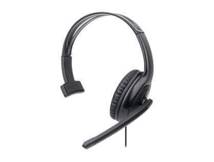 HEADSET MONO USB-A OVER-EAR- POLYBAG ADJUSTABLE MICROPHONE