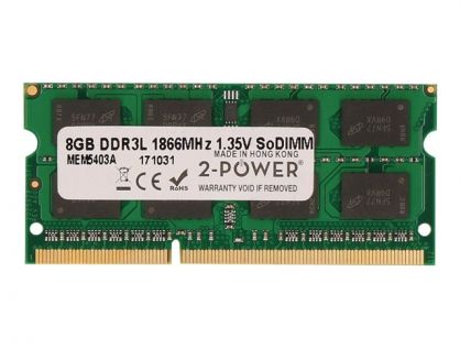 2-Power - DDR3 - module - 8 GB - SO-DIMM 204-pin - 1866 MHz / PC3-14900 - unbuffered