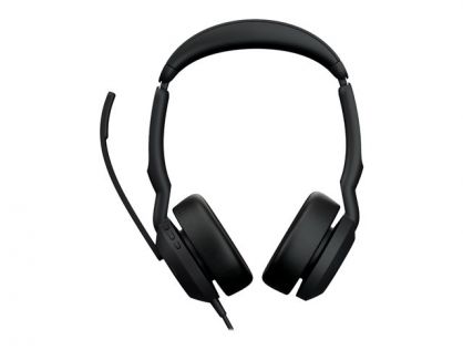 Jabra Evolve2 50 UC Stereo - Headset - on-ear - wired - active noise cancelling - USB-A - black - Zoom Certified, Cisco Webex Certified, Optimised for UC, Optimised for Google Meet, Optimised for Microsoft Teams, Alcatel-Lucent Certified, Avaya Certified,