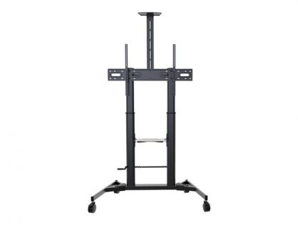 VISION Display Floor Stand - LIFETIME WARRANTY - Cart fits display 55-100" with VESA sizes up to 1000 x 600 - crank handle adjusts height - height to centre of screen 1335-1635 mm / 53-64" - laptop and video conference shelves included - SWL 80 kg / 176 l