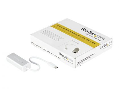 StarTech.com USB-C to Gigabit Ethernet Adapter - Aluminum - Thunderbolt 3 Port Compatible - USB Type C Network Adapter (US1GC30A) - network adapter - USB-C - Gigabit Ethernet