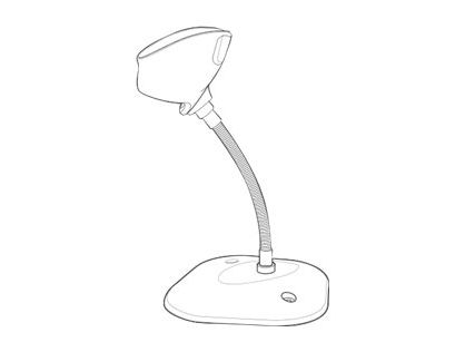 Zebra Gooseneck Intellistand - bar code scanner stand