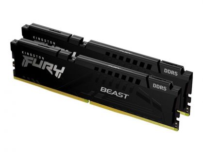Kingston FURY Beast - DDR5 - kit - 32 GB: 2 x 16 GB - DIMM 288-pin - 6000 MT/s / PC5-48000 - CL30 - 1.4 V - unbuffered - on-die ECC - black
