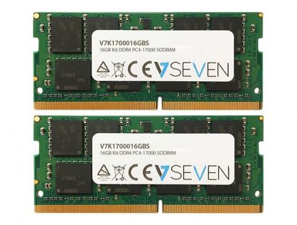 V7 - DDR4 - kit - 16 GB: 2 x 8 GB - SO-DIMM 260-pin - 2133 MHz / PC4-17000 - unbuffered