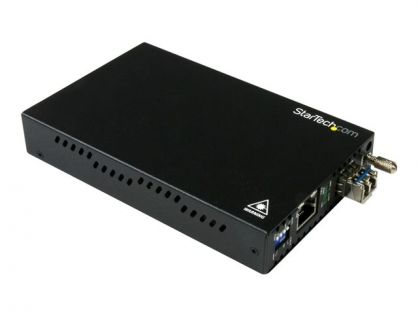 StarTech.com Singlemode (SM) LC Fiber Media Converter for 1Gbe Network - 10km - Gigabit Ethernet - 1310nm - with SFP Transceiver (ET91000SM10) - fibre media converter - 10Mb LAN, 100Mb LAN, 1GbE