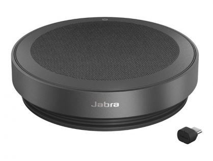 Jabra Speak2 75 MS - Speakerphone hands-free - Bluetooth - wireless - USB-A, USB-C - dark grey - Certified for Microsoft Teams Rooms, Optimised for Microsoft Teams, Microsoft Swift Pair Certified