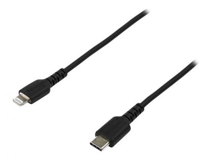 StarTech.com 6 ft(2m) Durable Black USB-C to Lightning Cable, Heavy Duty Rugged Aramid Fiber USB Type A to Lightning Charger/Sync Power Cord, Apple MFi Certified iPad/iPhone 12 Pro Max - iPhone 7/8/11/11 Pro - Lightning cable - Lightning / USB 2.0 - 2 m