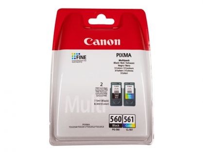 Canon PG-560 / CL-561 Multipack - 2-pack - black, colour (cyan, magenta, yellow) - original - ink cartridge