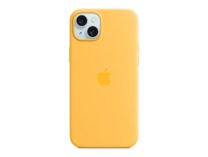 Apple - Back cover for mobile phone - MagSafe compatibility - silicone - sunshine - for iPhone 15 Plus