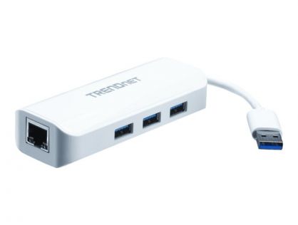 TRENDnet TU3-ETGH3 - network adapter - USB 3.0 - Gigabit Ethernet + USB 3.0 x 3