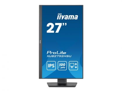 iiyama ProLite XUB2792HSU-B6 - LED monitor - 27" - 1920 x 1080 Full HD (1080p) @ 100 Hz - IPS - 250 cd/m² - 1300:1 - 0.4 ms - HDMI, DisplayPort - speakers - matte black