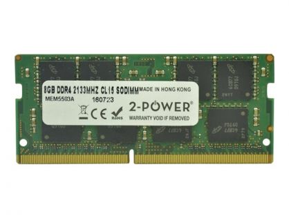 2-Power - DDR4 - 8 GB - SO-DIMM 260-pin - 2133 MHz / PC4-17000 - CL15 - 1.2 V - unbuffered - ECC - for Dell Precision Mobile Workstation 7510, 7710