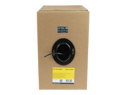 StarTech.com 1000 ft Bulk Roll of Black CMR Cat5e Solid UTP Riser Cable - Cat 5e Riser Cable - Cat.5e CMR Ethernet Cable - 24 AWG - Black (WIR5ECMRBK) - bulk cable - 304.9 m - black