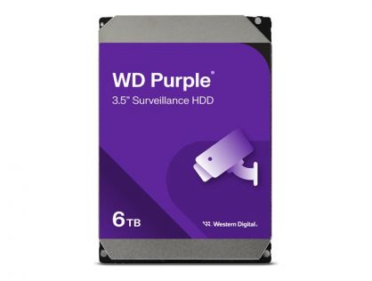 WD Purple WD64PURZ - Hard drive - 6 TB - surveillance - internal - 3.5" - SATA 6Gb/s - 5400 rpm - buffer: 256 MB