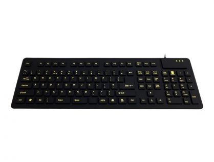 Ceratech Accuratus WP127 V2 - keyboard - UK - black, yellow