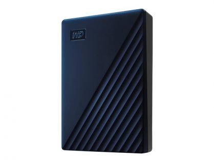 WD My Passport for Mac WDBA2F0040BBL - Hard drive - encrypted - 4 TB - external (portable) - USB 3.2 Gen 1 - 256-bit AES - midnight blue