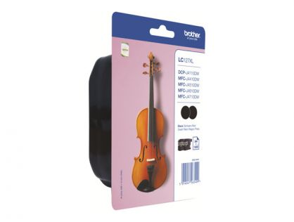 Brother LC127XLBK Twin-Pack - 2-pack - black - original - blister with security - ink cartridge - for Brother DCP-J4110DW, MFC-J4410DW, MFC-J4510DW, MFC-J4710DW