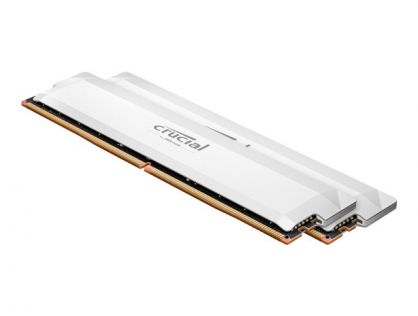 Crucial Pro - Overclocking Edition - DDR5 - kit - 32 GB: 2 x 16 GB - DIMM 288-pin - 6400 MT/s / PC5-51200 - CL38 - 1.35 V - unbuffered - non-ECC - white