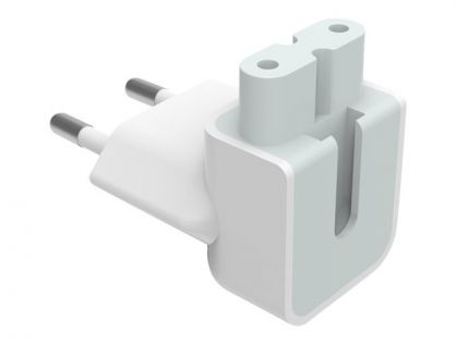 EU Duckhead adapter for Apple Power Supply - fits to c7 figure-8 socket on Apple psu - EU CEE 7/7 schuko plug - white