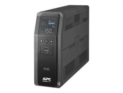 BACK UPSPRO BR 1500VA SINEWAVE 10 OUTS 2 USB CHARGINGS AVR LCD
