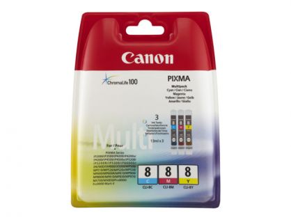 Canon CLI-8 Multipack - 3-pack - yellow, cyan, magenta - original - ink tank