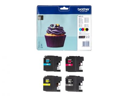 Brother LC123 Value Pack - 4-pack - High Yield - black, yellow, cyan, magenta - original - ink cartridge