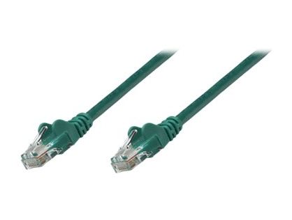 Intellinet Network Patch Cable, Cat5e, 20m, Green, CCA, U/UTP, PVC, RJ45, Gold Plated Contacts, Snagless, Booted, Lifetime Warranty, Polybag - patch cable - 20 m - green