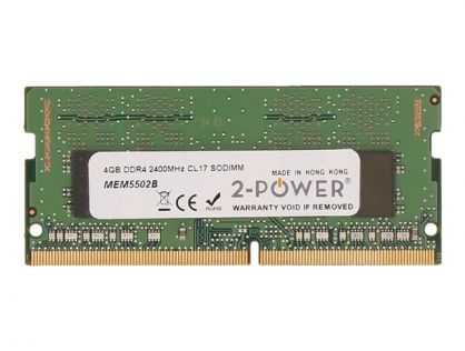 2-Power - DDR4 - module - 4 GB - SO-DIMM 260-pin - 2400 MHz / PC4-19200 - CL17 - 1.2 V - unbuffered - non-ECC - for ThinkCentre M910, ThinkPad E48X, E58X, L380, L380 Yoga, P52s, T480, T580, V330-14, V330-15