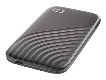 WD My Passport SSD WDBAGF0010BGY - SSD - encrypted - 1 TB - external (portable) - USB 3.2 Gen 2 (USB-C connector) - 256-bit AES - space grey