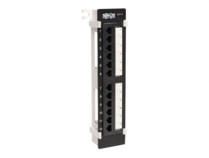 Eaton Tripp Lite Series 12-Port Cat6 Cat5 Patch Panel Wall Mount Vertical 110 RJ45 TAA - patch panel