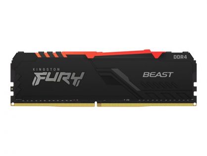 Kingston FURY Beast RGB - DDR4 - kit - 32 GB: 4 x 8 GB - DIMM 288-pin - 2666 MHz / PC4-21300 - unbuffered