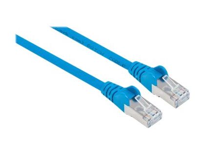 Intellinet Network Patch Cable, Cat6A, 1m, Blue, Copper, S/FTP, LSOH / LSZH, PVC, RJ45, Gold Plated Contacts, Snagless, Booted, Lifetime Warranty, Polybag - patch cable - 1 m - blue