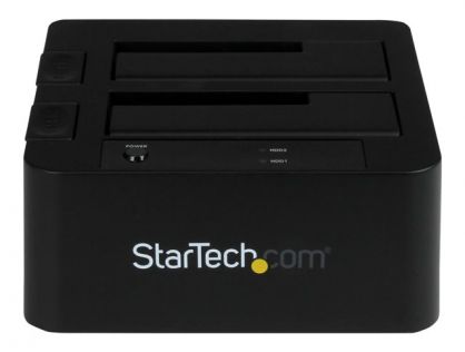 StarTech.com Dual-Bay USB 3.0 eSATA to SATA Hard Drive Docking Station, USB Hard Drive Dock, External 2.53.5 SATA IIIIII, SSDHDD Docking Station, Hot-Swap Hard Drive Bays - Top-Loading - storage controller - SATA 6Gb/s - eSATA 6Gb/s, USB 3.0