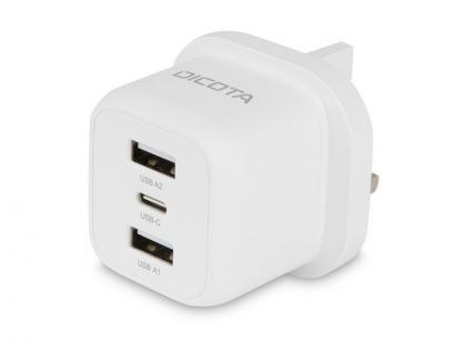 DICOTA power adapter - compact, laptop - 24 pin USB-C, 2 x USB - 32 Watt