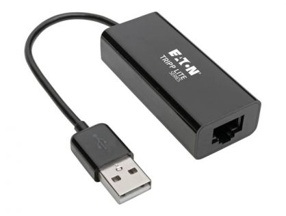 Eaton Tripp Lite Series USB 2.0 Hi-Speed to Gigabit Ethernet NIC Network Adapter White 10/100 Mbps - network adapter - USB 2.0 - 10/100 Ethernet