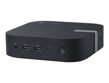 ASUS Chromebox 5 G5104UN - Mini PC - 1 x Core i5 1240P / up to 4.4 GHz - RAM 8 GB - SSD 128 GB - Intel Iris Xe Graphics - Gigabit Ethernet, 2.5 Gigabit Ethernet, Bluetooth 5.2, IEEE 802.11ax (Wi-Fi 6E) - Chrome OS - monitor: none - eco black