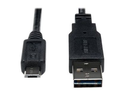 Eaton Tripp Lite Series Universal Reversible USB 2.0 Cable, 28/24AWG (Reversible A to 5Pin Micro B M/M), 1 ft. (0.31 m) - USB cable - Micro-USB Type B to USB - 30 cm
