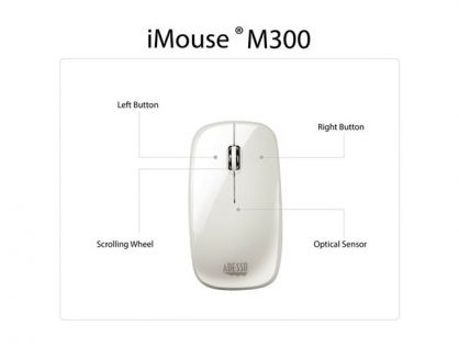 Adesso iMouse M300 - mouse - Bluetooth - glossy white