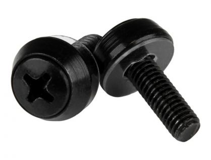 StarTech.com M5 x 12mm - Screws - 100 Pack, Black - M5 Mounting Screws for Server Rack & Cabinet (CABSCREWSM5B) - screw kit