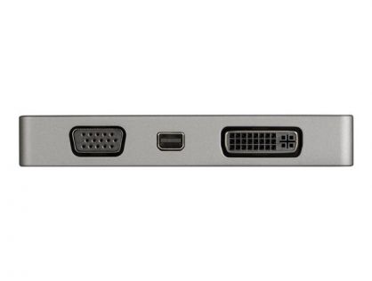 StarTech.com USB C Multiport Video Adapter, 4K 60Hz UHD Portable 5-in-1 USB Type C to HDMI 2.0, Mini DisplayPort, VGA or DVI (1080p), 95W PD Passthrough, Cable Management, Aluminum Adapter - 5-in-1 USB-C Converter (CDPVDHMDPDP) - External video adapter - 