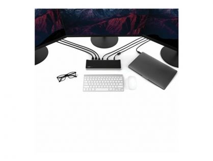 StarTech.com USB-C Dock, 4K Triple Monitor USB Type-C Docking Station with Dual DisplayPort & HDMI, 100W Power Delivery + Charging, USB 3.0/3.1 Gen 1 Hub (1x USB-C + 4x USB-A) w/ Ethernet - 100W PD Laptop Dock (DK30CH2DEPUE) - docking station - USB-C - HD